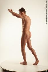 Nude Man White Standing poses - ALL Athletic Short Blond Standing poses - simple Realistic